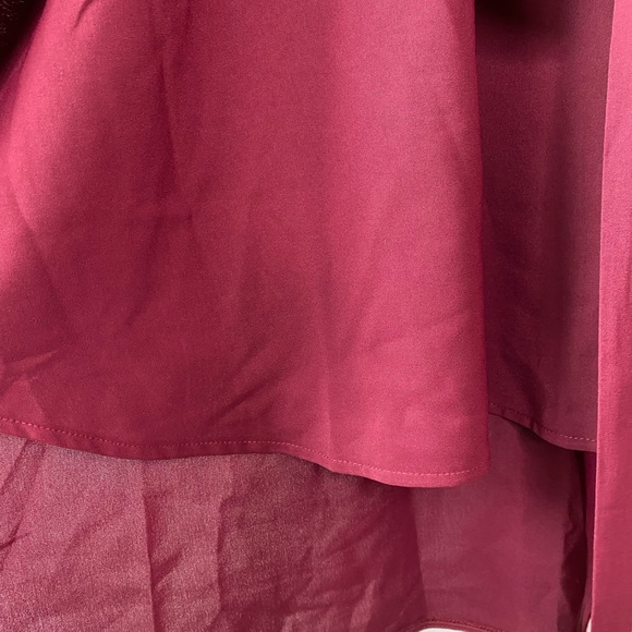 Burgundy Women’s Short Sleeve Knee Length Dress Belted Size 2XL Great Condition - Picture 9 of 9